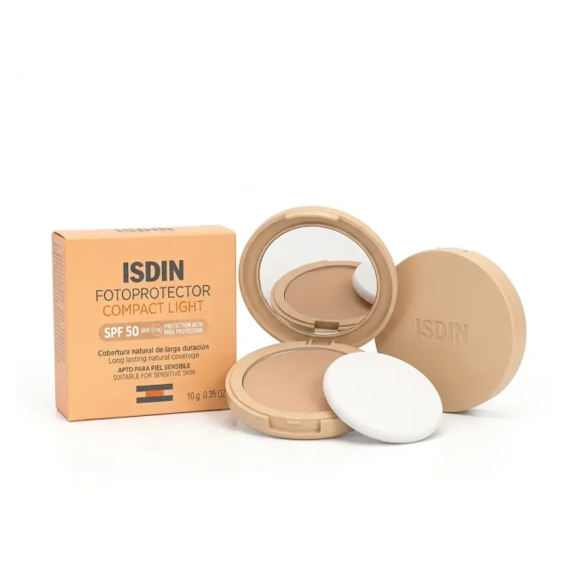 Fotoprotector ISDIN Compacto Light SPF 50+ (10 g) - Maquillaje y Protección Solar
